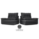 Ver imagem 7 de Sofá Bergamo 2,10m Retrátil e Reclinável Linho Soft Grafite - Netsofas