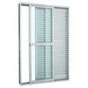 Ver imagem 1 de Porta Balcão de Correr Aço Sasazaki Prátika Apd 3 Folhas 217 x 160 x 12cm