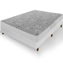 Ver imagem 2 de Cama Box Branca + Colchão Viúva Andes Liso Branco Espuma D20 128x188x51cm