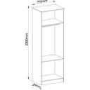 Ver imagem 5 de Guarda Roupa Modulado 2 Portas Requinte 100% MDF Branco/Line