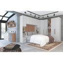 Ver imagem 2 de Guarda Roupa Modulado 2 Portas Requinte 100% MDF Branco/Line