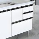 Ver imagem 3 de Gabinete de Cozinha Gavetas e Portas Armário 114cm Multiuso: Branco