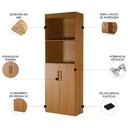 Ver imagem 3 de Estante Livreiro Bipartida 63cm 2 Portas Form Nature Z56 - Mpozenato