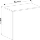 Ver imagem 3 de Mesa Complementar Office Requinte+ 100% 80cm Macadâmia