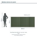 Ver imagem 3 de Painel Ripado Smart 280x120 cm (sem Furo) Incolar Musgo