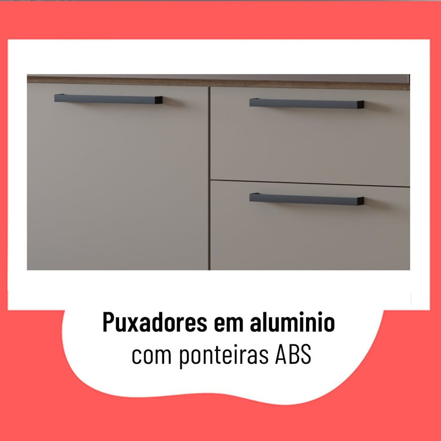 Cozinha Completa 4 Peças 1 Paneleiro 1 Armário Aéreo 2 Balcões Caiena Thela - 8