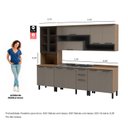 Ver imagem 4 de Cozinha Completa 4 Peças 1 Paneleiro 1 Armário Aéreo 2 Balcões Caiena Thela