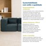 Sofá Modular 2 Lugares com Puff Easybox Cabecasa Madeiraoriginals - 12