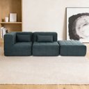Ver imagem 1 de Sofá Modular 2 Lugares com Puff Easybox Cabecasa Madeiraoriginals Cotelê Verde Escuro
