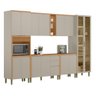 Conjunto Cozinha Compacta Osaka Jequitiba Gris Fosco - 2