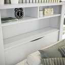 Ver imagem 4 de Cama Solteiro Omaha 1 Porta 2 Gavetas com Tomada Branco - Pnr Móveis