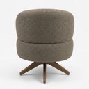 Ver imagem 6 de Poltrona Decorativa Chair Linho Marrom Lumine Premium Giratória Sala Dekorien