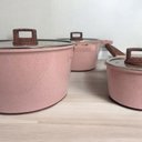 Ver imagem 2 de Jogo de Panelas Indução 14 Peças Rosa Cerâmica Antiaderente