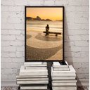 Ver imagem 2 de Quadro Fotografia Carlos Drummond de Andrade Copacabana 24x18cm - com Vidro:madeira Branca