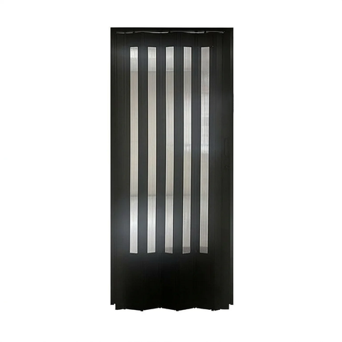 Porta Sanfonada de PVC Translucido 210cm x 60cm Plastporta Bcf Preto
