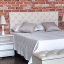 Ver imagem 5 de Kit Cabeceira e Recamier Capitonê Baú Queen Cama Box Bege Rbl