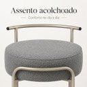 Ver imagem 6 de Banqueta Evans 75cm Metal Champagne Boucle
