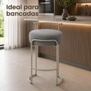 Ver imagem 3 de Banqueta Evans 75cm Metal Champagne Boucle