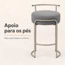 Ver imagem 5 de Banqueta Evans 75cm Metal Champagne Boucle