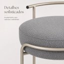 Ver imagem 2 de Banqueta Evans 75cm Metal Champagne Boucle