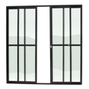 Ver imagem 1 de Porta de Correr Alumínio 4F.210 x 240 V.Liso Preto Brimak
