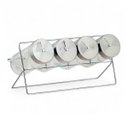 Ver imagem 1 de Kit 4 Porta Temperos Condimento Horizontal Harlem Vidro