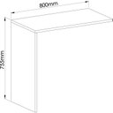 Ver imagem 4 de Mesa Complementar Office Requinte+ 100% MDF 80cm Branco Line