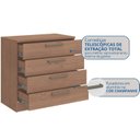 Ver imagem 4 de Cômoda Módulo Inferior 4 Gavetas Requinte+ 100% MDF Macadâmia
