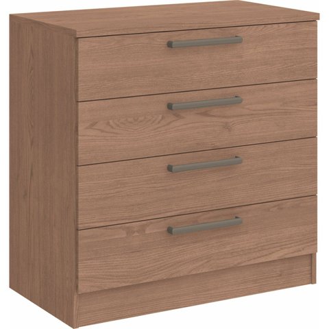Cômoda Módulo Inferior 4 Gavetas Requinte+ 100% MDF Marrom/Macadâmia