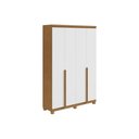 Ver imagem 2 de Guarda Roupa 4 Portas 2g c/Pés Alonzo Lopas Amêndoa