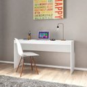 Ver imagem 3 de Conjunto 2 Peças Escrivaninha Reta 150cm Estante Livreiro 4 Prateleiras Branco