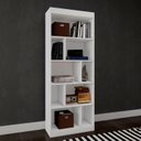 Ver imagem 6 de Kit 2 Peças Escrivaninha Reta 150cm Estante Livreiro 4 Prateleiras