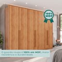 Ver imagem 6 de Guarda-Roupa 6 Portas 6 Gavetas Anápolis Plus 100% MDF Laranja/Cinamomo