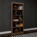 Ver imagem 6 de Kit 2 Peças Escrivaninha Reta 150cm Estante Livreiro 4 Prateleiras