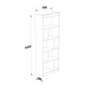 Ver mais imagens de Conjunto 2 Peças Escrivaninha Reta 150cm Estante Livreiro 4 Prateleiras Marrom