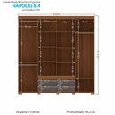 Ver imagem 4 de Guarda Roupa 8 Portas e 4 Gavetas Nápoles Atacama Santos Andirá