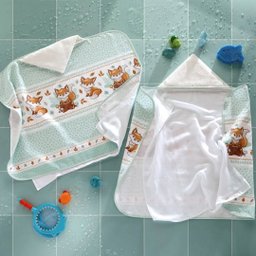 Toalha de Banho P/ Bebê - Estampada - Raposa Baby - C/ Fralda - C/ Capuz - Dohler - 4