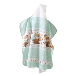 Toalha de Banho P/ Bebê - Estampada - Raposa Baby - C/ Fralda - C/ Capuz - Dohler - 3