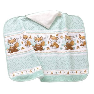 Toalha de Banho P/ Bebê - Estampada - Raposa Baby - C/ Fralda - C/ Capuz - Dohler