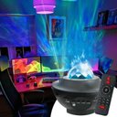 Ver imagem 3 de Luminária Abajur Gira Projetor com Alto Falante Bluetooth Controle Remoto Galáxia Decorlaser