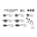 Ver imagem 2 de Kit Jogo de Panelas com Revestimento Cerâmico 10 Peças Indução Mimo Style