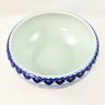Vaso Azul e Branco 18x40cm Porcelana Decoração Cachepot - 4