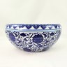 Vaso Azul e Branco 18x40cm Porcelana Decoração Cachepot - 2