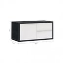 Ver imagem 3 de Conjunto Banheiro com Espelho Armário Bancada em Porcelanato e Cuba Esculpida 80cm Pró 