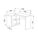 Ver imagem 6 de Conjunto 2 Peças Escrivaninha 4 Nichos Estante Livreiro 4 Prateleiras Branco