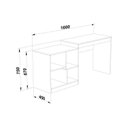 Ver imagem 5 de Conjunto 2 Peças Escrivaninha 4 Nichos Estante Livreiro 4 Prateleiras Branco