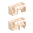 Ver imagem 4 de Cama Elevada com Armários e Escrivaninha Artsy Casatema MadeiraOriginals