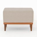 Ver imagem 1 de Puff em Linho Pés em Madeira Boreal CabeCasa MadeiraOriginals