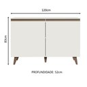 Ver imagem 3 de Balcão Armário de Cozinha de Pia 2 Portas Branco Reims Madesa
