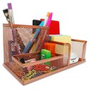 Ver imagem 1 de Kit Organizador para Escritório com 3 Partes Rose Gold